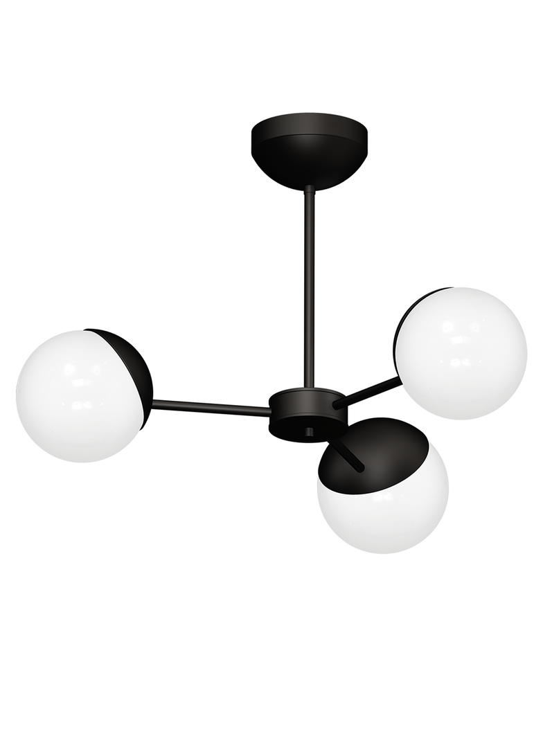 Milagro lampa wisząca/żyrandol Sfera Black 3xE14 MLP8865
