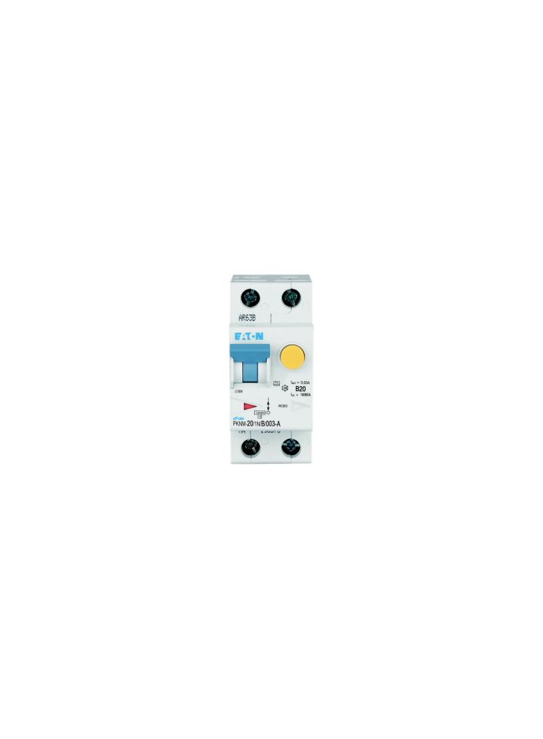 PKNM-20/1N/B/003-A-MW Wyłącznik różnicowonadprądowy 1P+N B20A 30mA typ A 236239 EATON