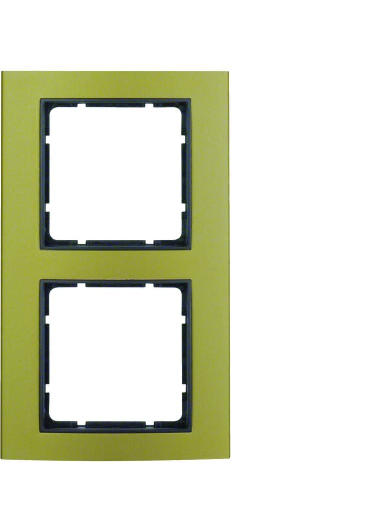 BERKER B.3 Ramka podwójna aluminium złoty/antracyt 10123016 HAGER