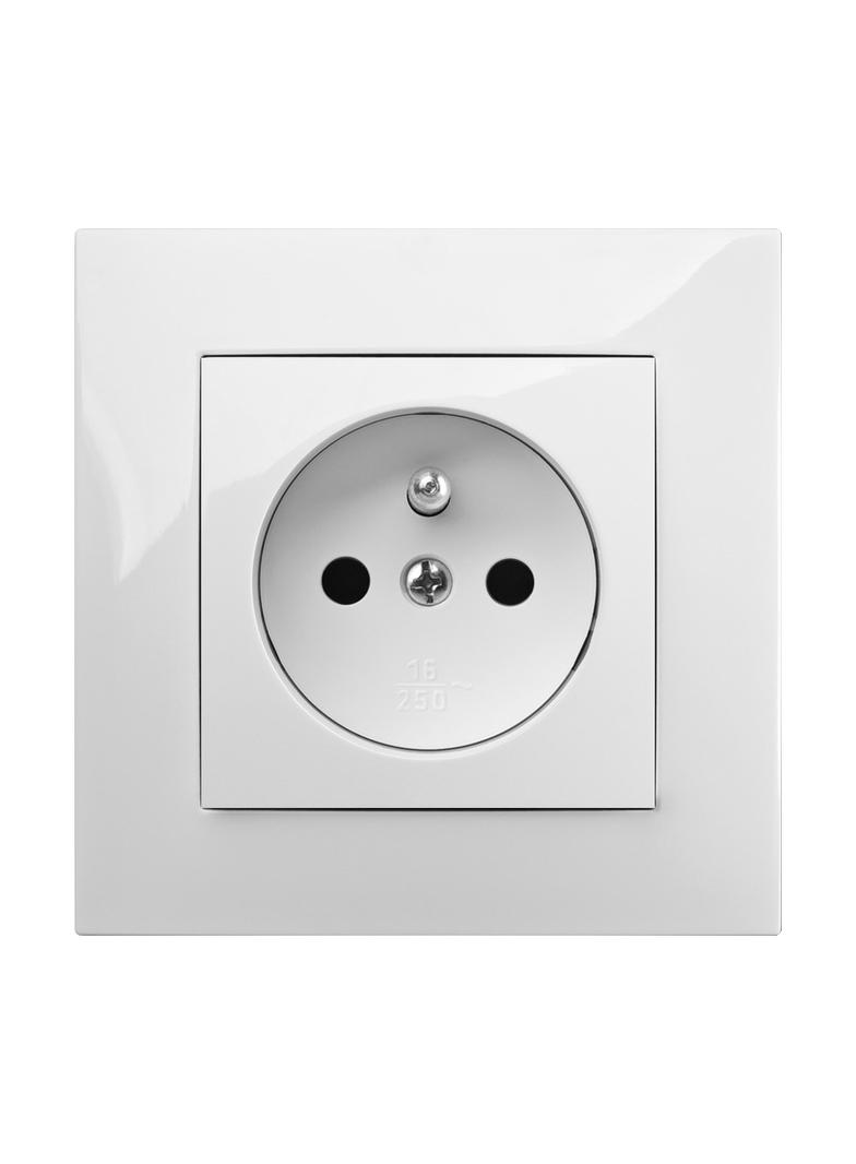 CARLA gniazdo 2P+Z białe
