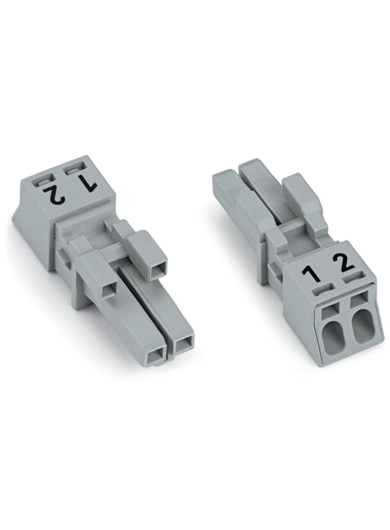 WINSTA MINI gniazdo 2-torowe szare