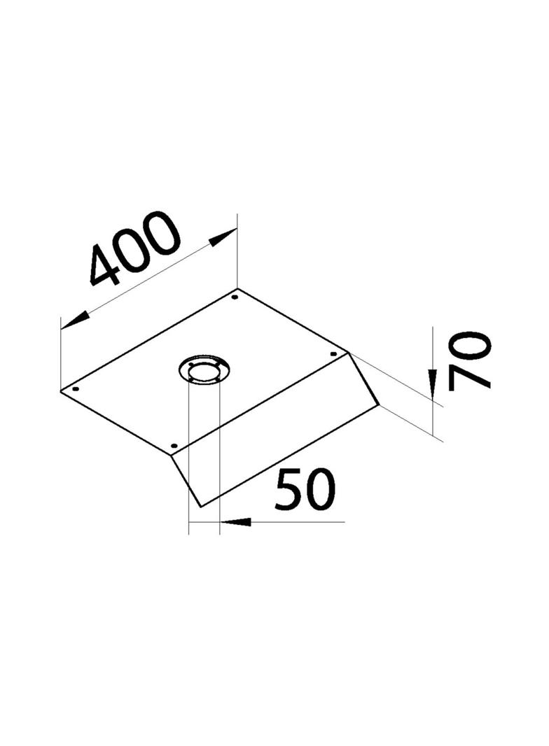 tehalit.AK Pokrywa kanału napodł GBZ fi50 1-str skos dł 400mm 200x70mm stal AKM200050GBZ HAGER