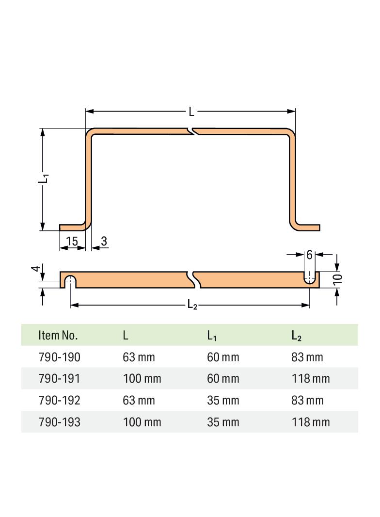 wyprofilowana szyna zbiorcza