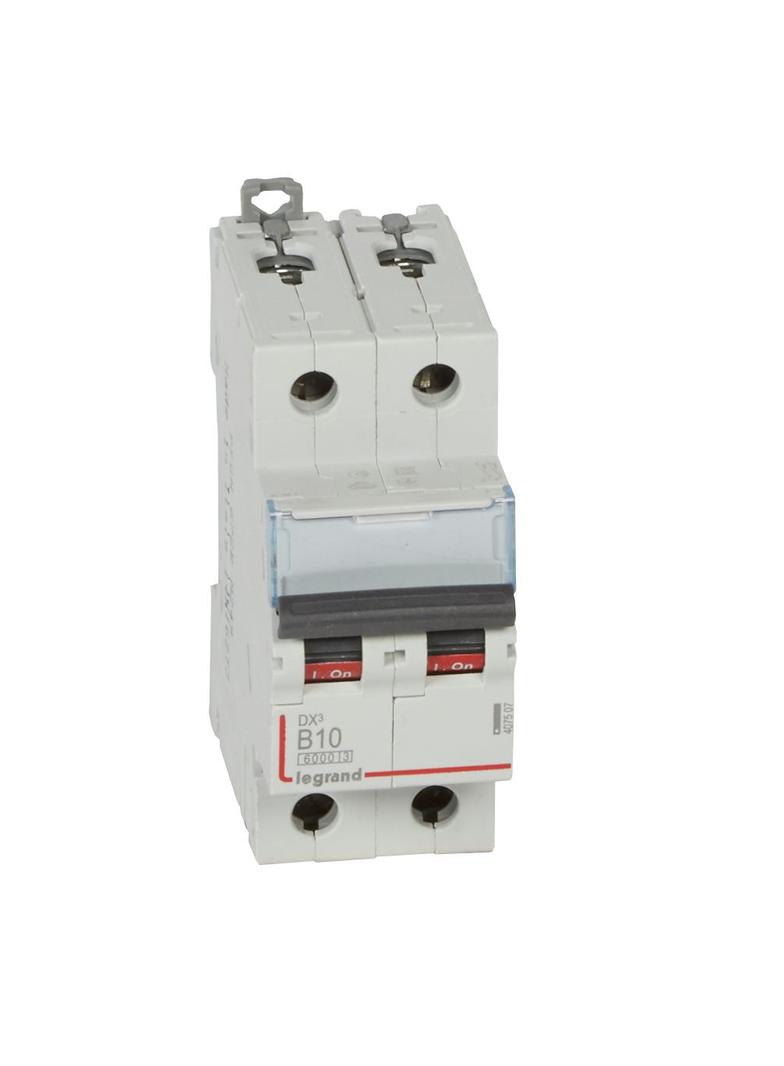 WYŁĄCZNIK NADPRĄDOWY S 302 2P B 10A 6000A SERII DX3, Legrand