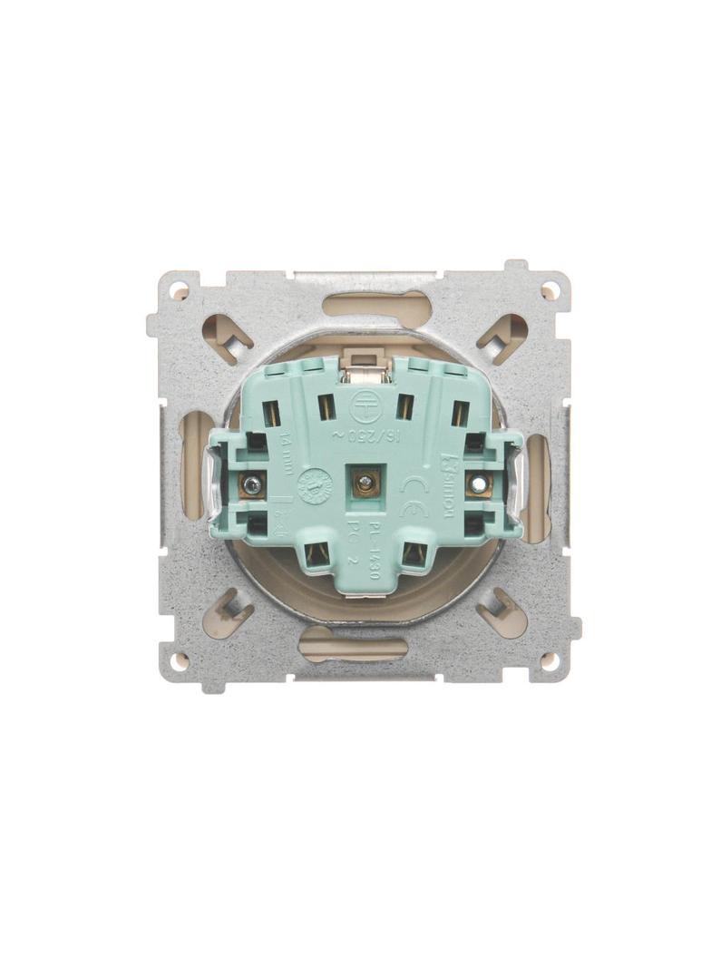 Simon Basic Gniazdo wtyczkowe Schuko do wersji IP44 16A 250Vzaciski śrubowe beż BMGSZ1B.01/12 BMGSz1B.01/12 KONTAKT