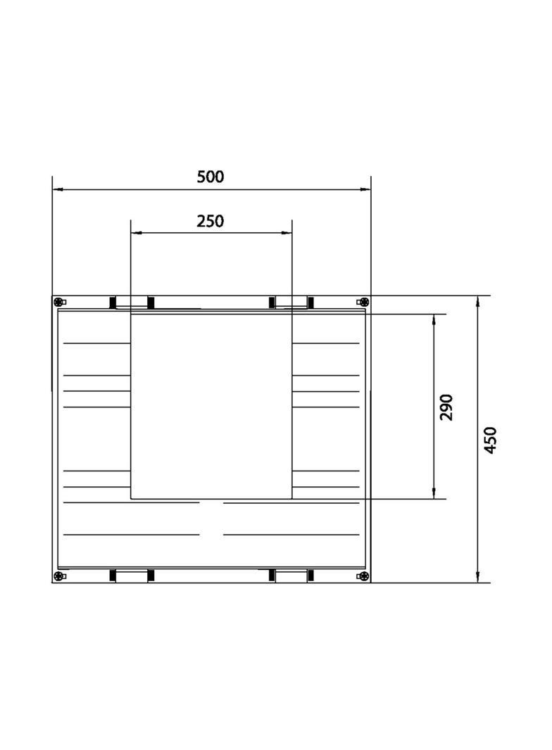 univers N Blok dla szyn zbiorczych poziomych 60mm 4/5-pol. 1xNH3 450x500mm UE32E3B HAGER