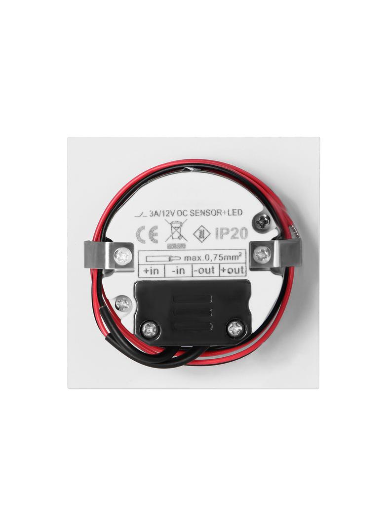 DRACO LED NEW 1,5W, oprawa schodowa podtynkowa, 12VDC, 30lm, 6000K, biała, czujnik ruchu i zmierzchu AD-OS-6164LR6/W ORNO
