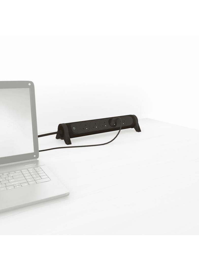 PRZEDŁUŻACZ PREMIUM, OBROTOWY, 5X2P+Z, Z PRZEWODEM 1.5 METRA 3X1.0 MM2 - CZARNY/GRAFITOWY, Legrand