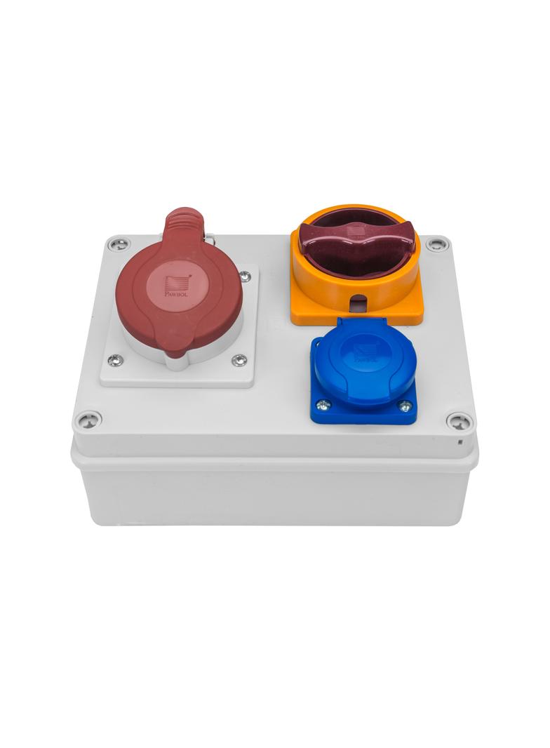 R-BOX 190,  1x16A/5p, 1x250V, wył. 0/1