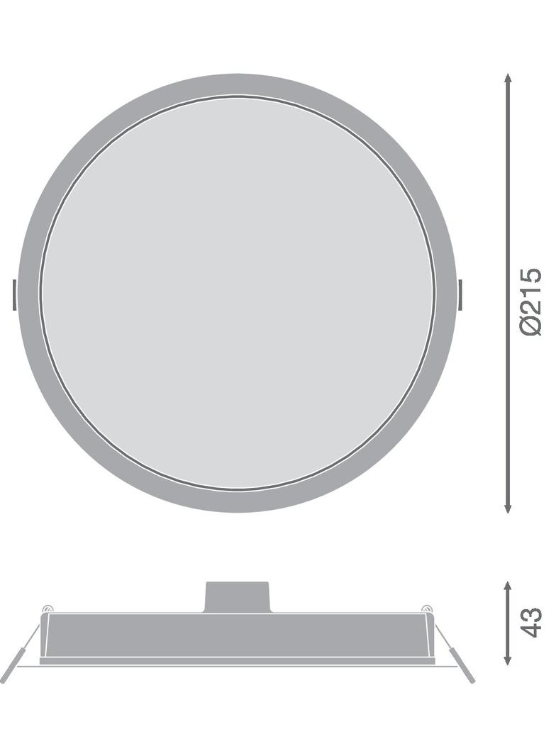 Oprawa DOWNLIGHT IP44 DN 215 30W 830 WT
