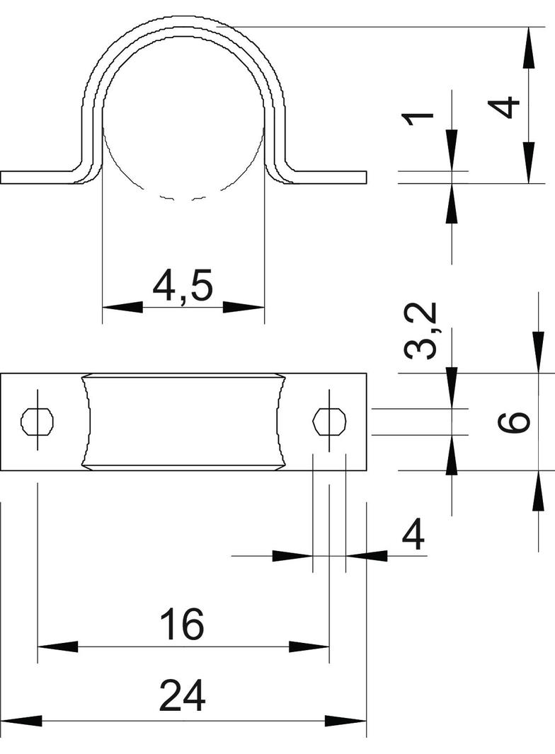 WN 7855/B, UCHWYTY DO PRZEW.4,5MM OC.G.Ż.CH