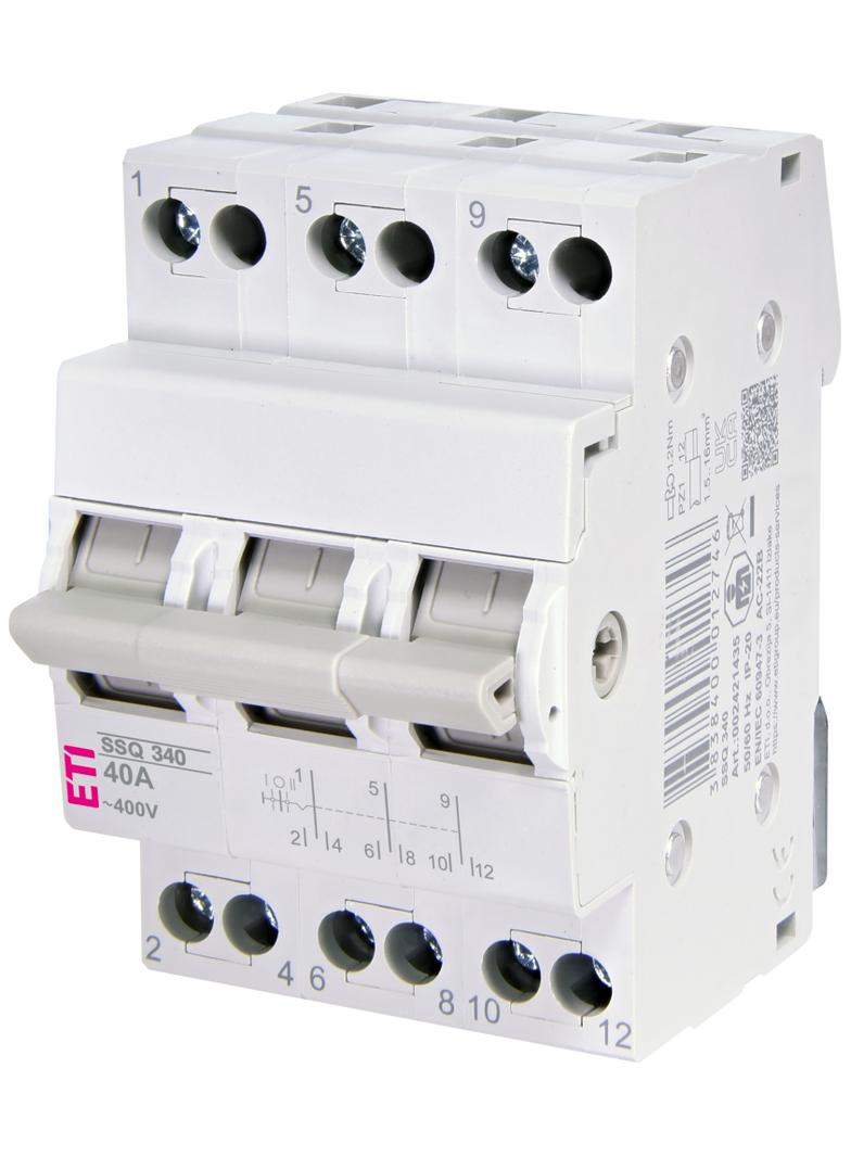 Przełącznik trójpołożeniowy modułowy 40A 3P SSQ 340 002421435 ETI