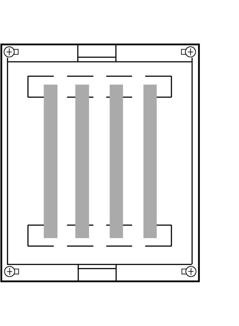 univers N Blok 300x250mm z szynami 4-pol. Cu 25x6mm 4x400A UE21D3 HAGER