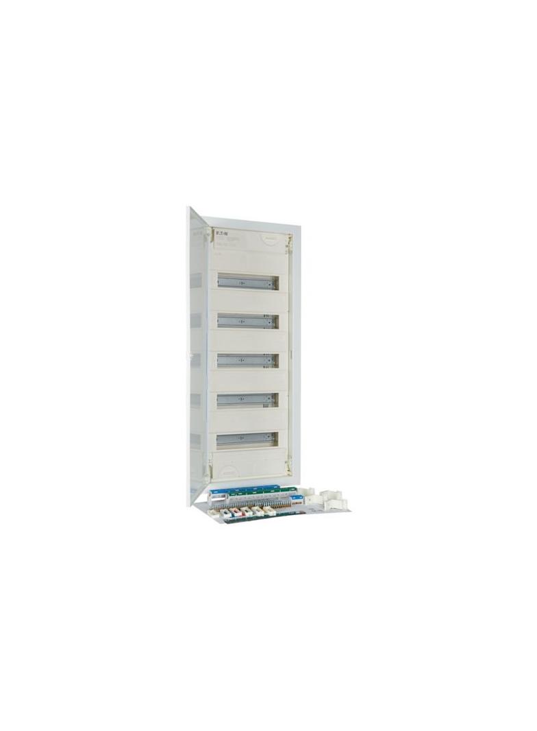 KLV-60UPS-F Rozdzielnica modułowa podtynkowa płaska 5x12+2 kl.II IP30 zawiera listwy N/PE 302414 EATON