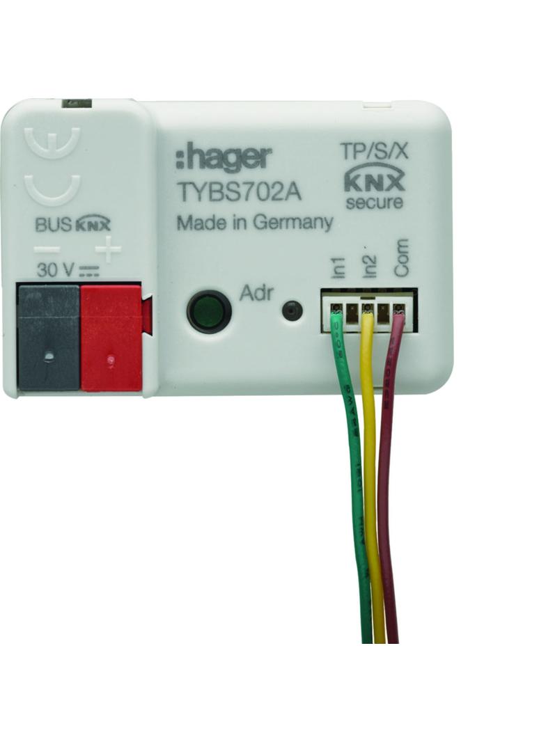 KNX e/s secure Wejście przyciskowe 2-krotne podtynkowe TYBS702A HAGER