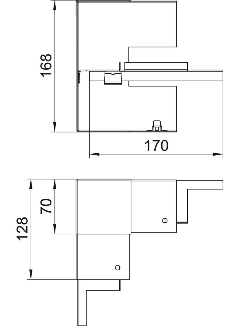 GS-SI70170RW, NAROŻE WEWN. 70X170 CZ.B.