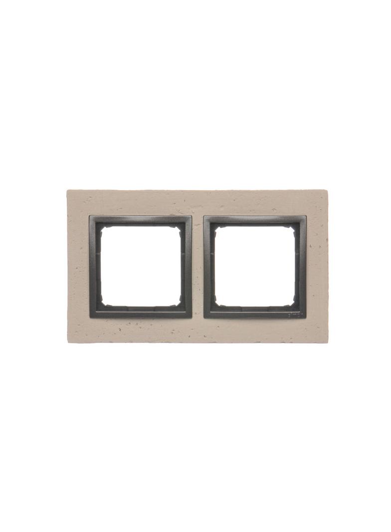 Simon 54 Nature Ramka 2-krotna Nature-Beton FUNDA MENTE IP20/IP44* (*IP44-należy zastosować zestaw uszczelek DUN2) DRN2/93 KONTAKT