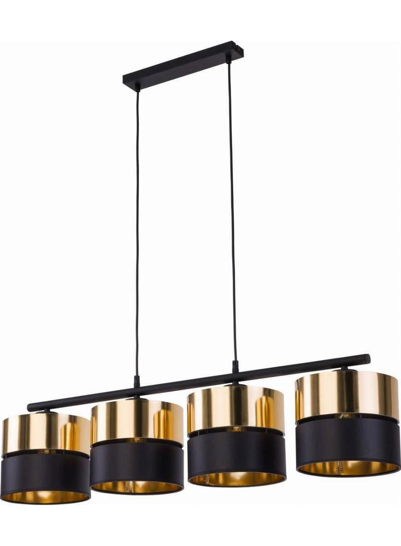 TK-Lighting lampa wisząca Hilton 4xE27 max 60W czarna/złota