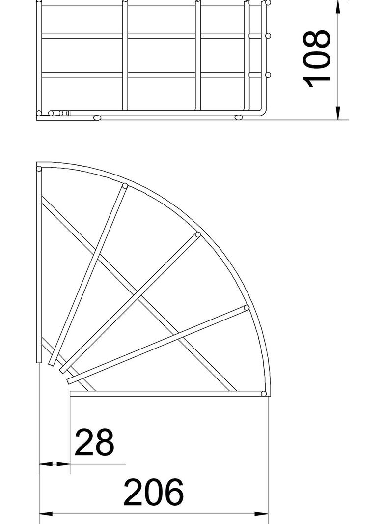 ŁUK KORYTKA SIATK.90 105X200 FT