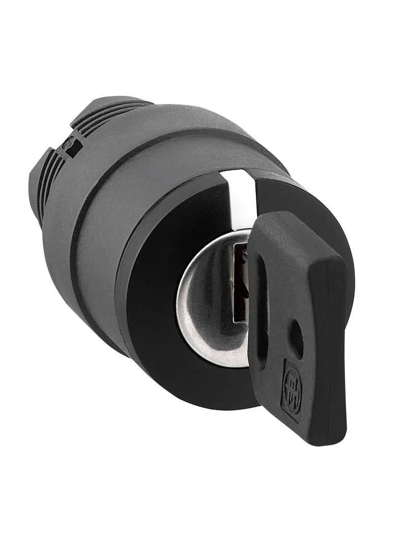 Harmony XB5 Przełącznik 3 położeniowy z kluczem nr 455 stabilny plastikowy ZB5AG09 Schneider