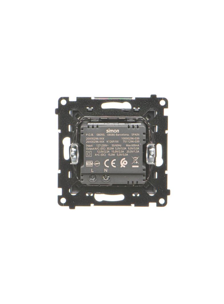 Simon 55 Ładowarka USB typ C+A 30W 230V grafitowy mat TEC2CAQ.01/116 KONTAKT