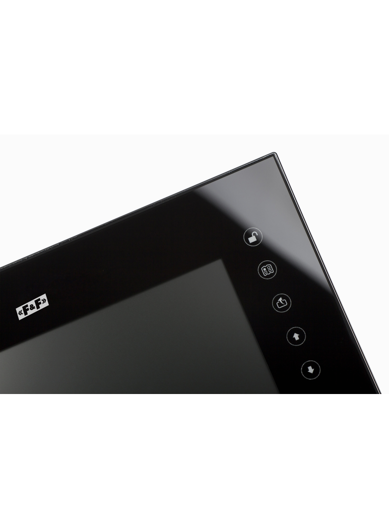 Monitor: monitor 7 kolorowy z pamięcią port karty SD plastik/aluminium czarny + zasilacz MK-08B F&F