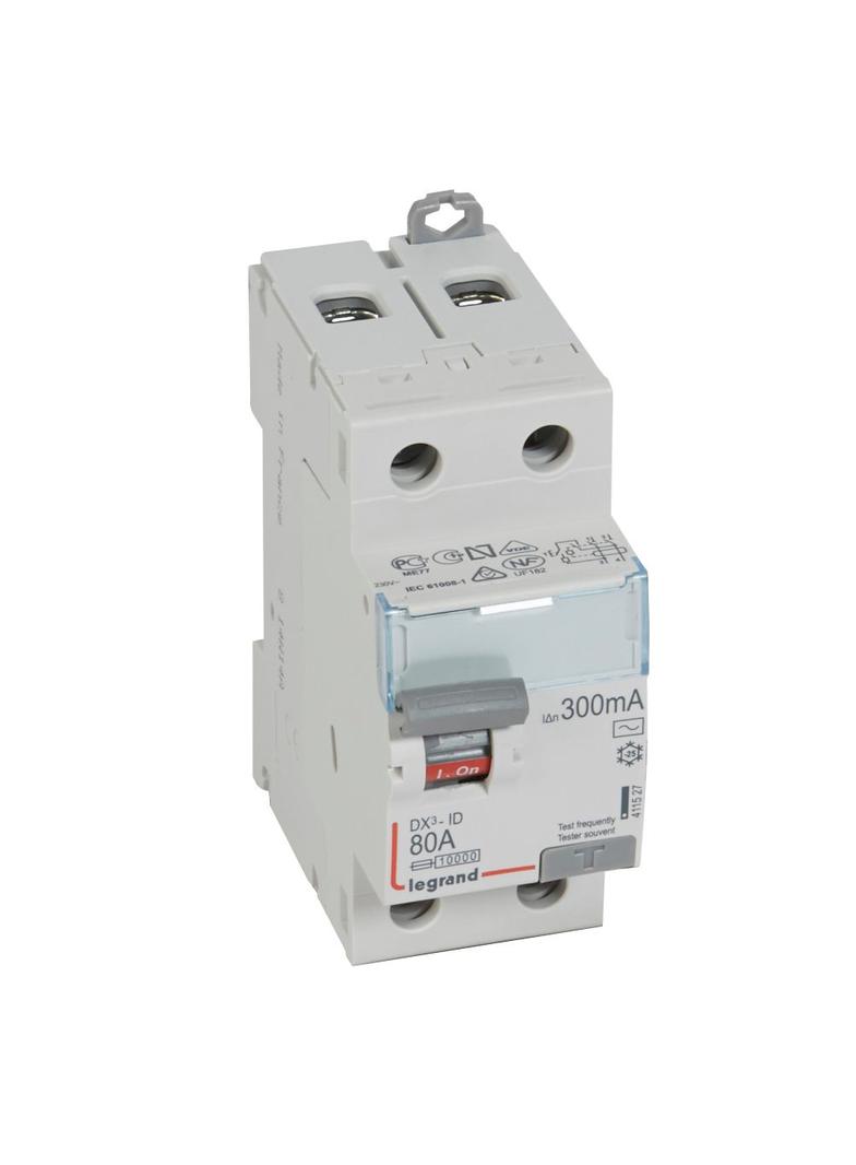 Wyłącznik Różnicowoprądowy P 302 2P 80A 300Ma Typ AC DX3 411527 LEGRAND
