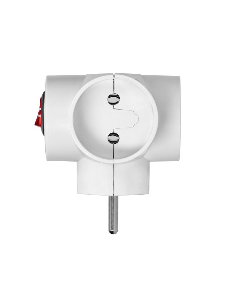 Rozgałęźnik 3x2P, z wyłącznikiem