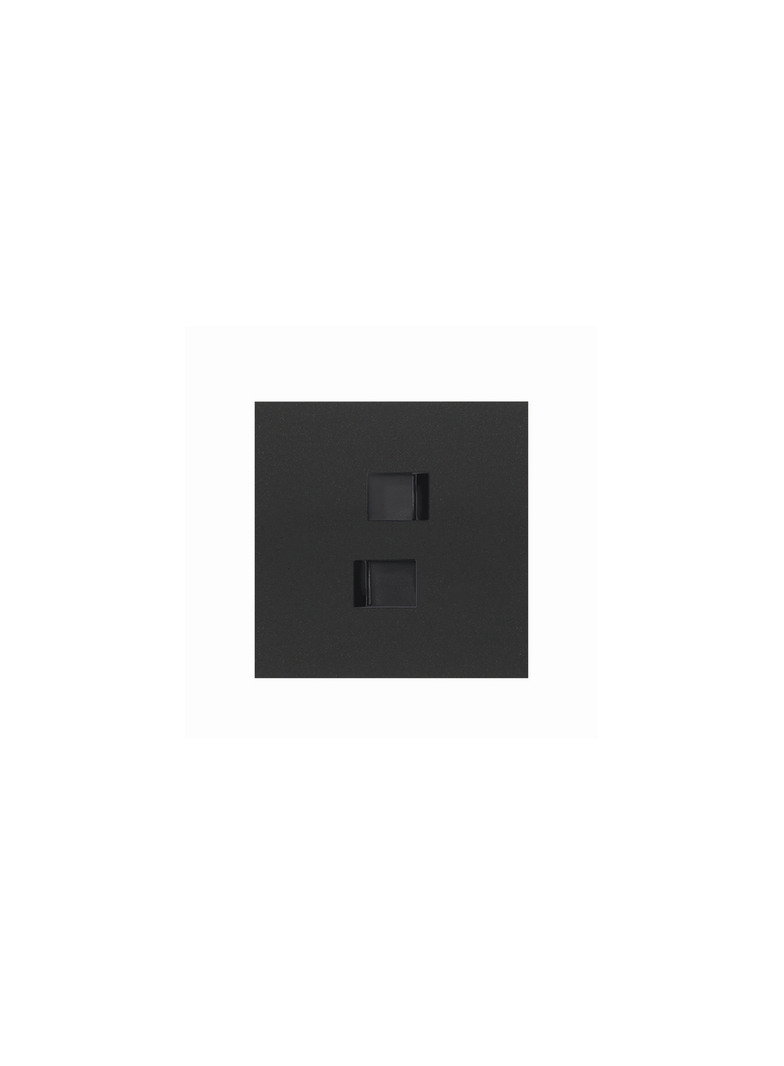 Simon 100 Panel 1-krotny: 2 gniazda RJ45 czarny mat 10020111-238 KONTAKT