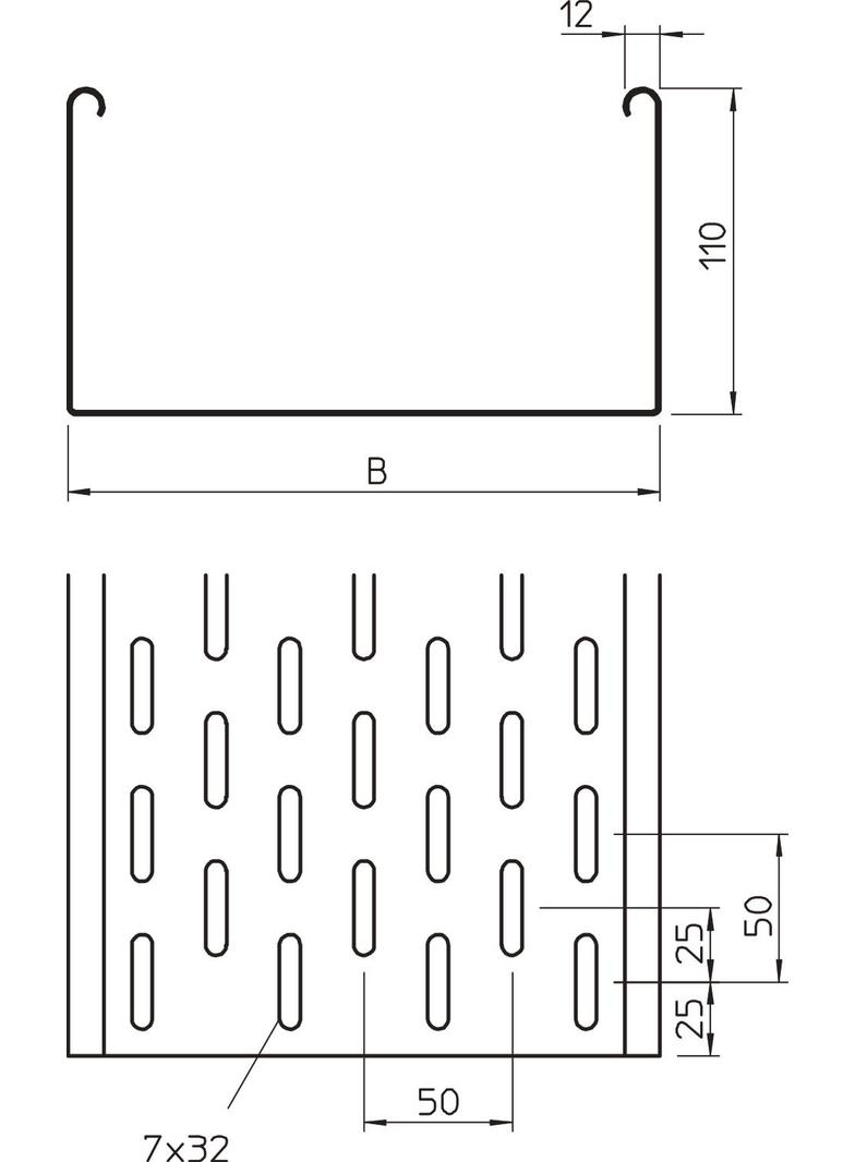 KORYTKO SKS 1,5 110X300 FT+ŁĄC