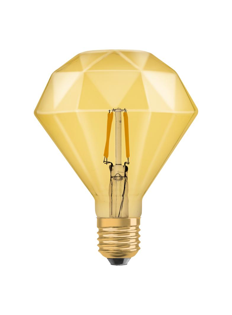 Żarówka LED Vintage 1906 LED CL DIAMOND FIL GOLD 40 non-dim 4,5W/825 E27 4058075091955 LEDVANCE