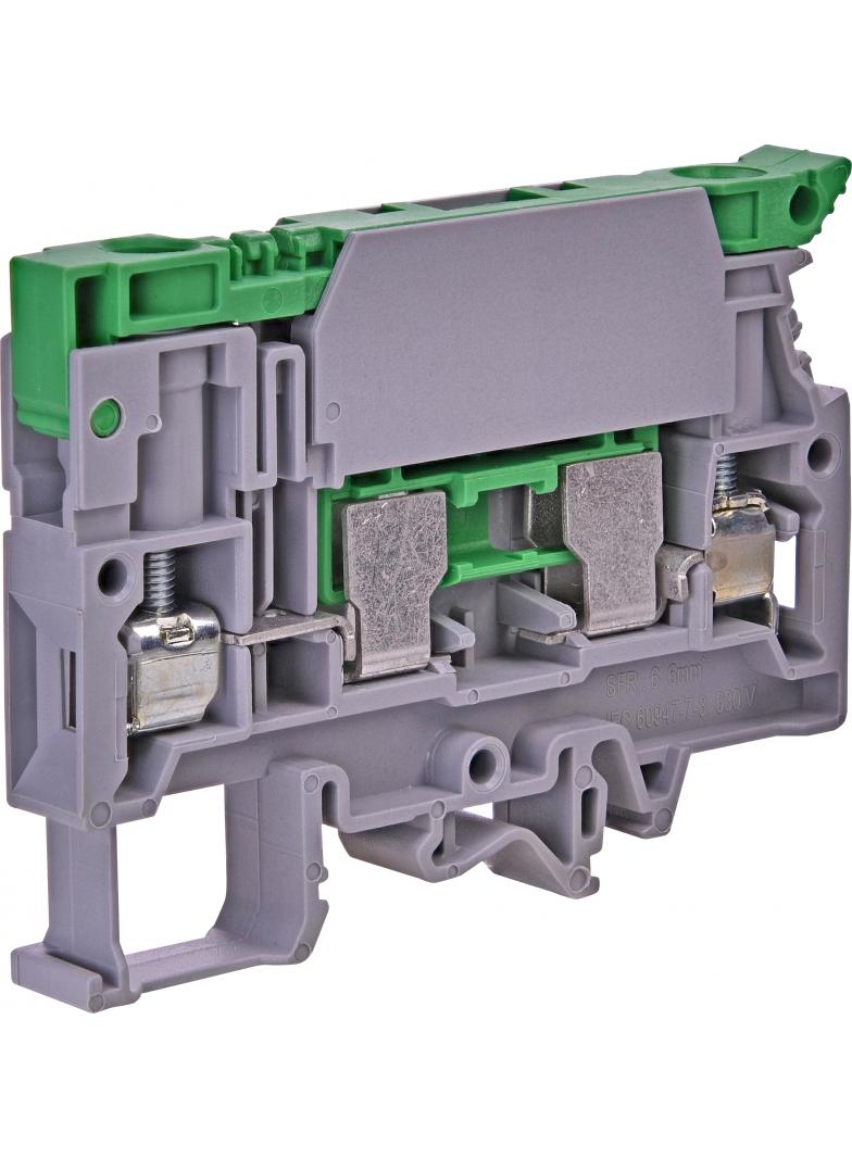 Złączka podstawa bezpiecznikowa 6 mm2 do bezpieczników 6x32 mm (szara) ESC-SFR.6 003903061 ETI