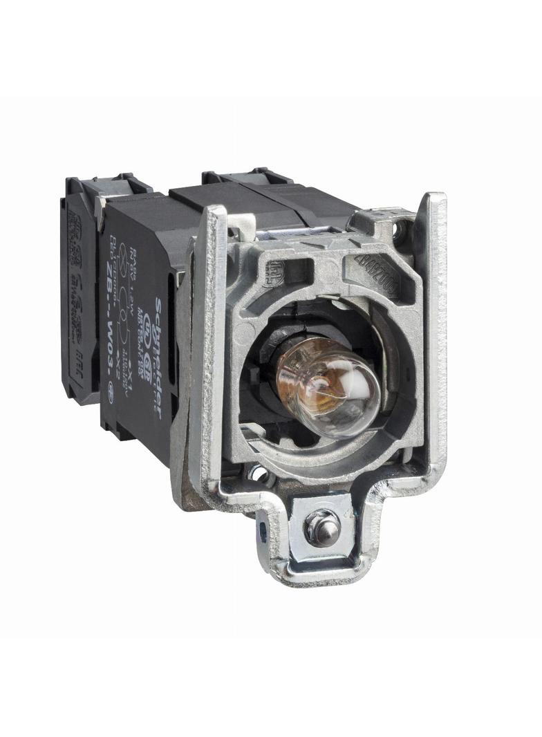 Harmony XB4 Korpus przycisku z elementem świetlnym żarówka BA9s 220/440V 1Z+1R ZB4BW045 Schneider