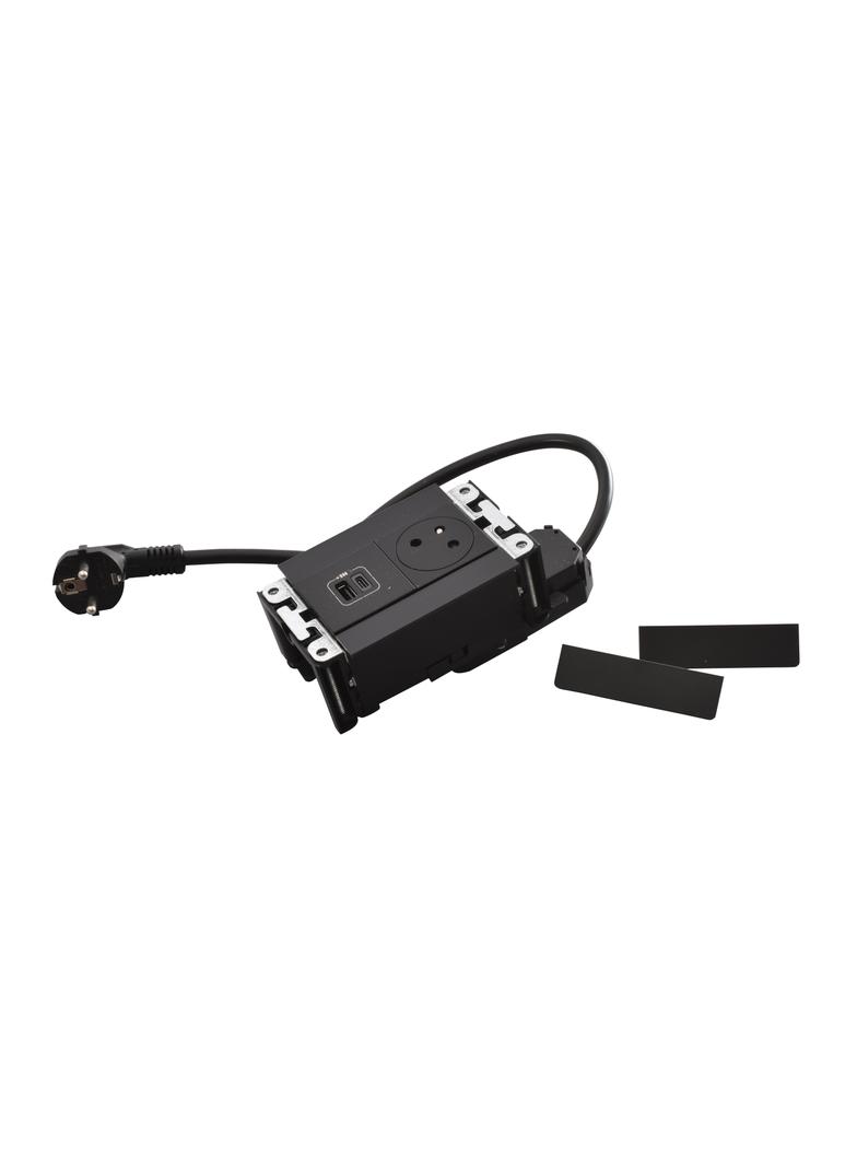 INCARA: MULTILINK - 2P+Z / USB A+C - 2,0 M-CZARNY, Legrand
