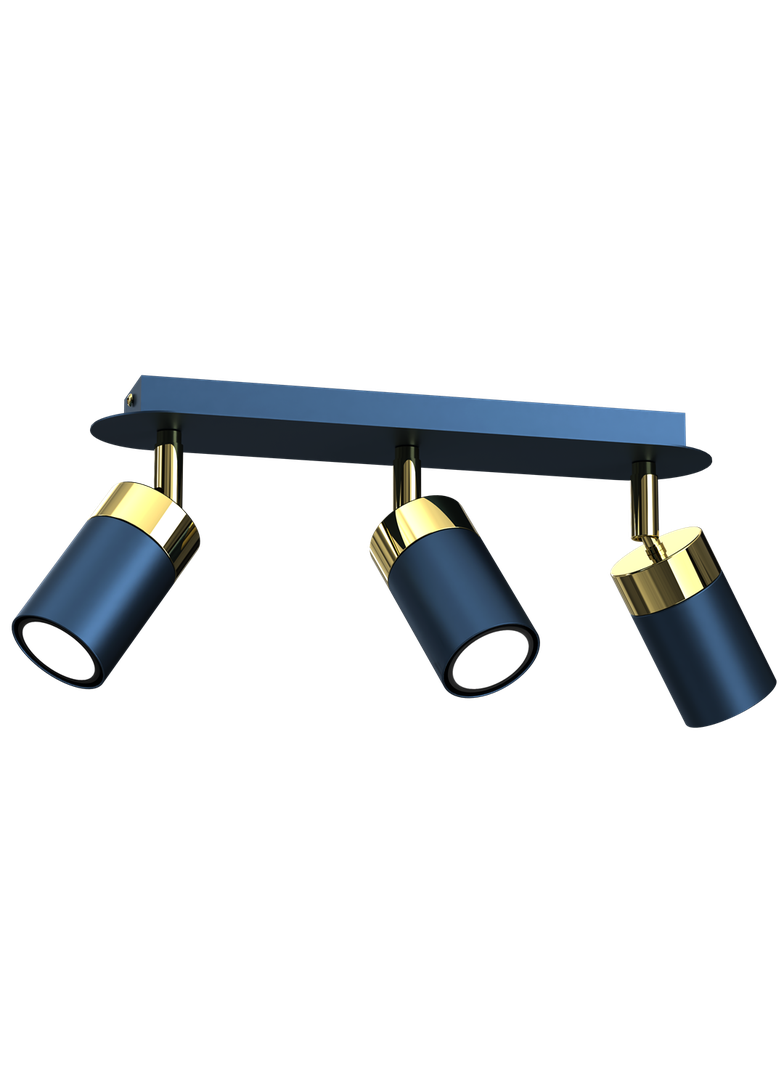 Milagro plafon (reflektorki) Joker GU10 złoto/niebieski MLP7724