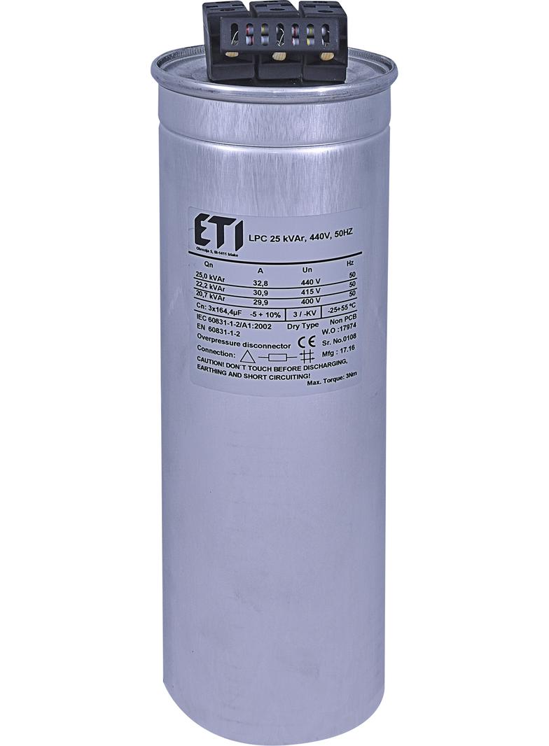 KONDENSATOR LPC 25 kVAr, 440V, 50HZ 4656764 ETI