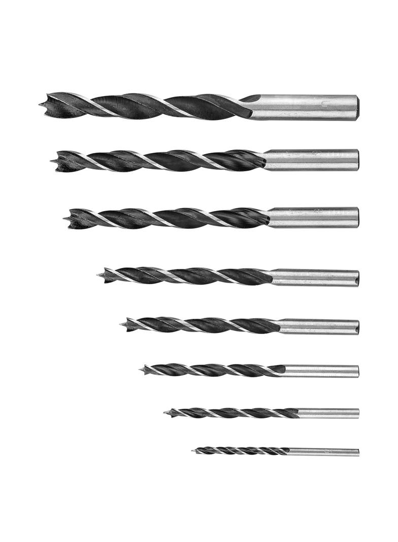 Wiertła do drewna spiralne 3-10 mm, zestaw 8 szt.