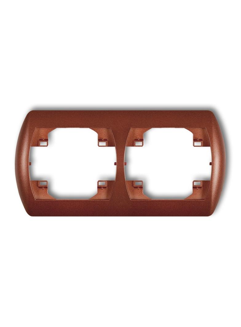 TREND Ramka pozioma podwójna brązowy metalik