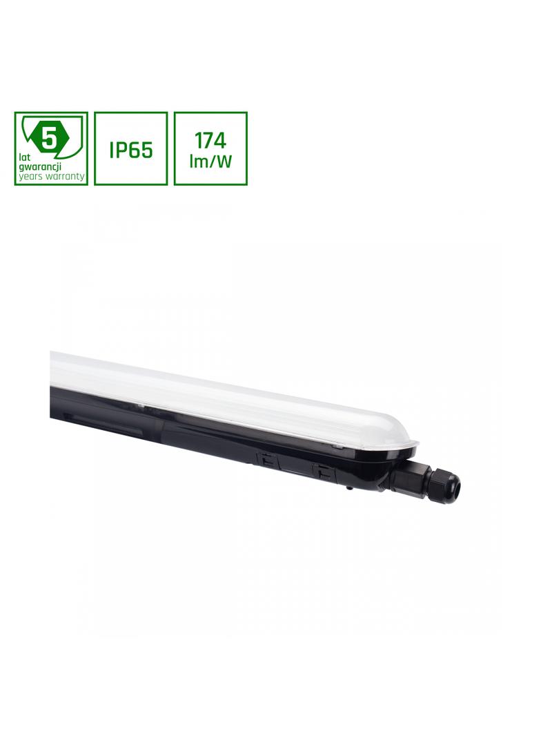 LIMEA GIGANT HERMETYK 1200mm 38W NW 230V 120ST IP65 IK10 1250x72x70mm CZARNY 5 LAT GW.