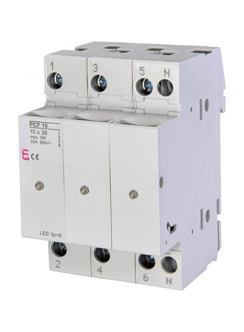 Rozłącznik bezpiecznikowy PCF 10 3P+N LED 002550015 ETI