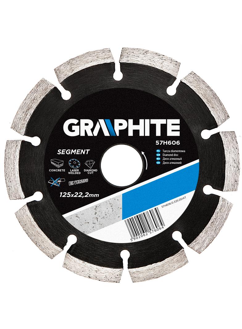 Tarcza diamentowa 125 x 22.2 mm, segmentowa, spawana laserowo