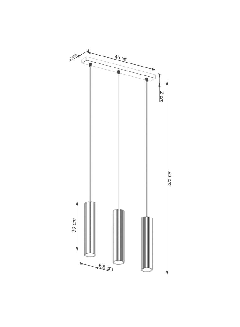 Sollux Lampa wisząca KARBON 3L złoty SL.1556