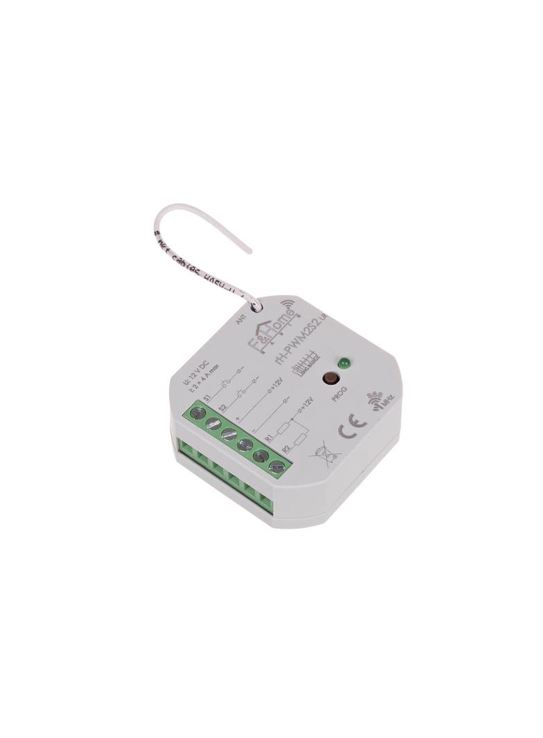 Sterownik PWM dwukanałowy niskiego napięcia z dwukanałowym nadajnikiem - Long Range rH-PWM2S2-LR F&F