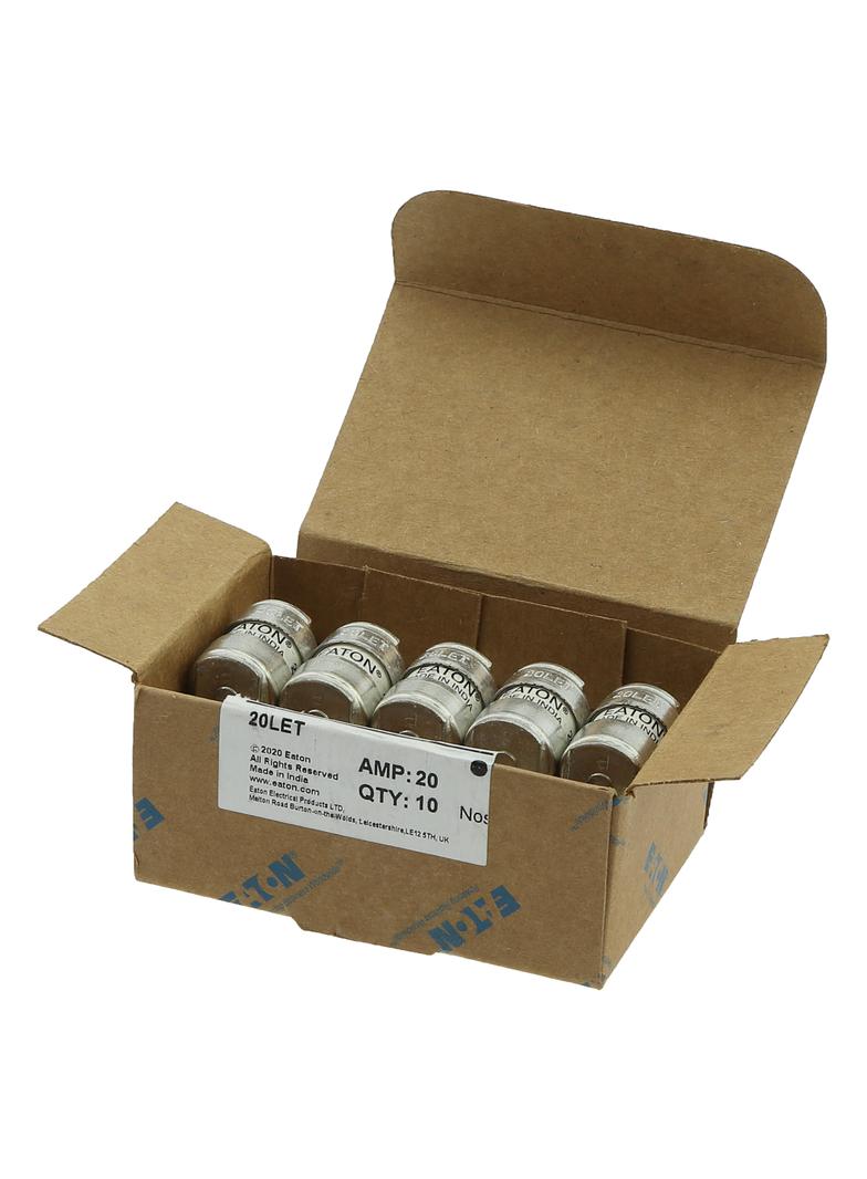20A 240V AC TYPE T FUSE Wkładka szybka 20A AC 240V DC 150V BS88 18x56 mm aR BS 20LET EATON