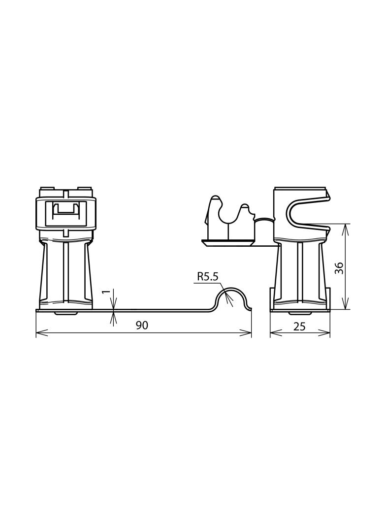 Wspornik dachowy z DEHNsnap, stal nierdzewna NIRO/ tworzywo, szary