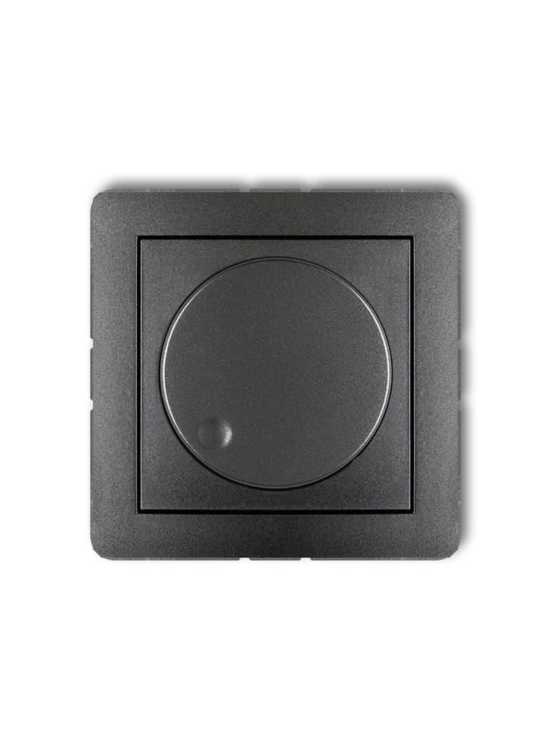 DECO Mechanizm elektronicznego regulatora oświetlenia przyciskowo-obrotowego do lamp LED grafitowy