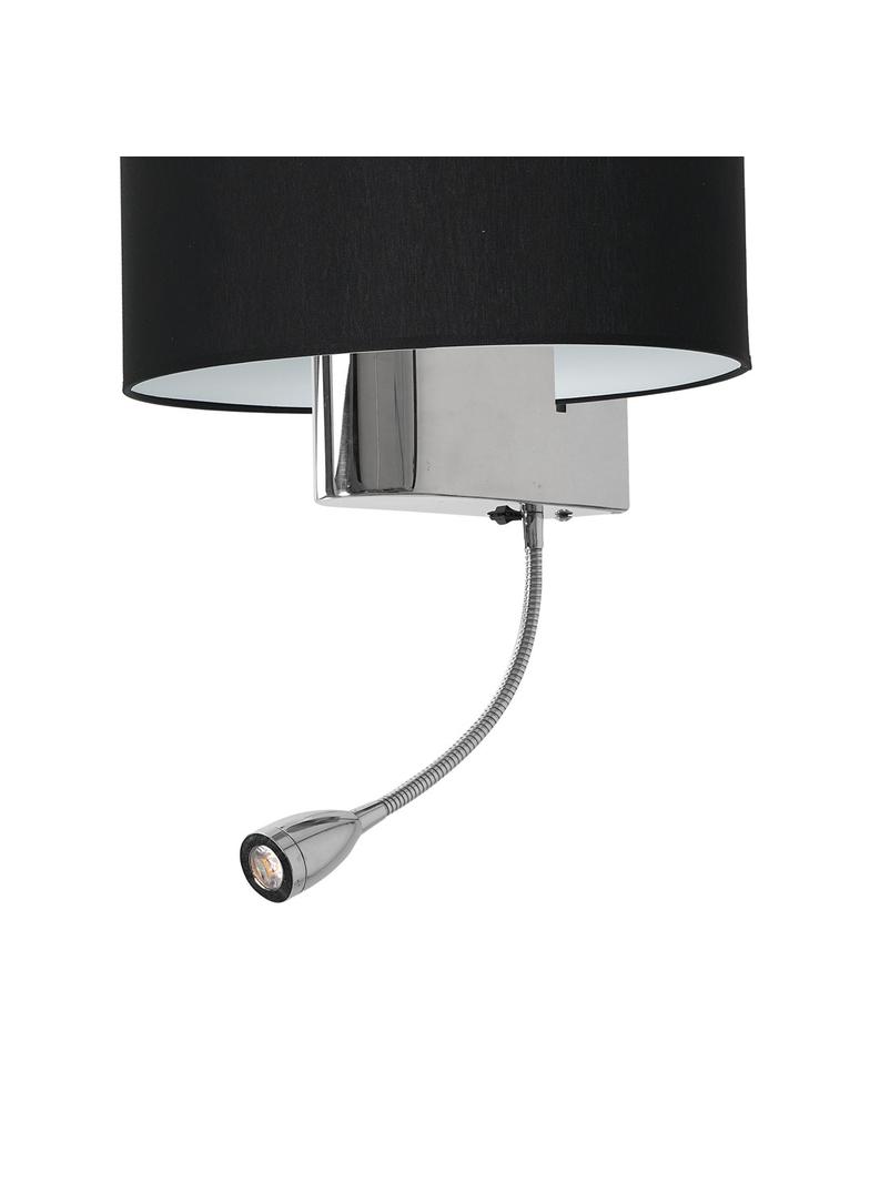 Milagro kinkiet Casino E27 + LED 1W 4000K czarny/chrom ML6378