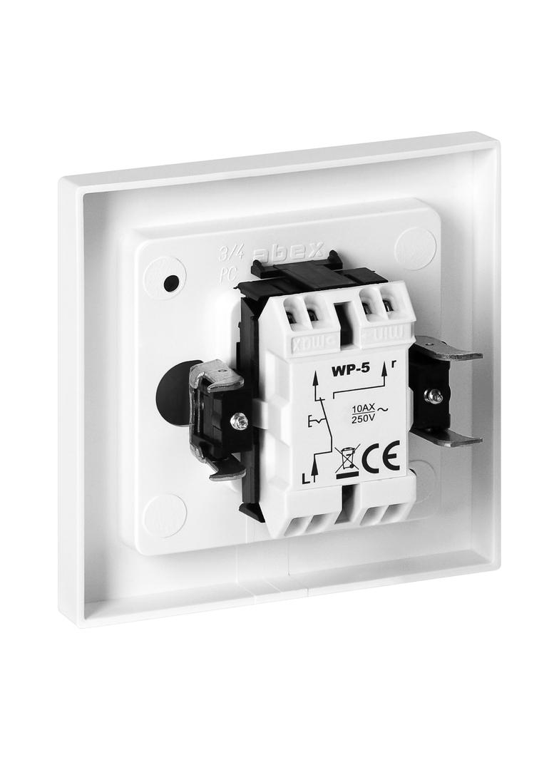 Łącznik podtynkowy schodowy z podświeleniem Malta, 10A, 250V, WP-5M/S, biały FMS-102/P/W ORNO