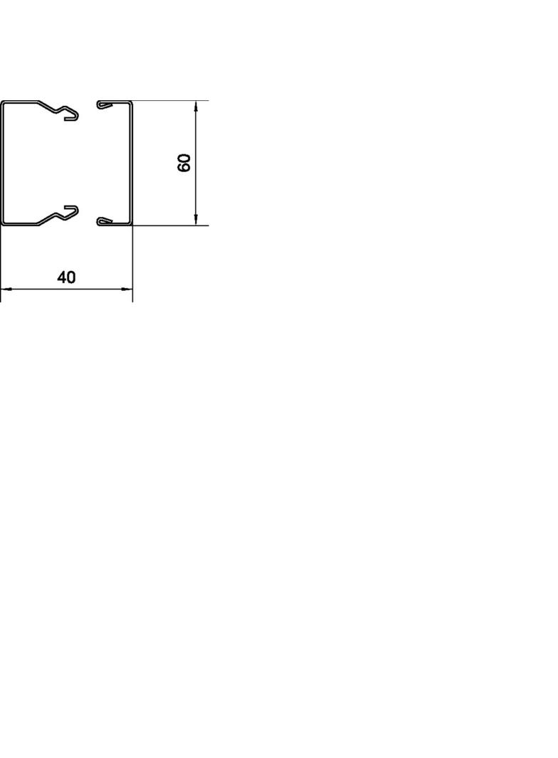 tehalit.LFS Kanał stalowy 40x60mm ocynk LFS400600VERZ HAGER
