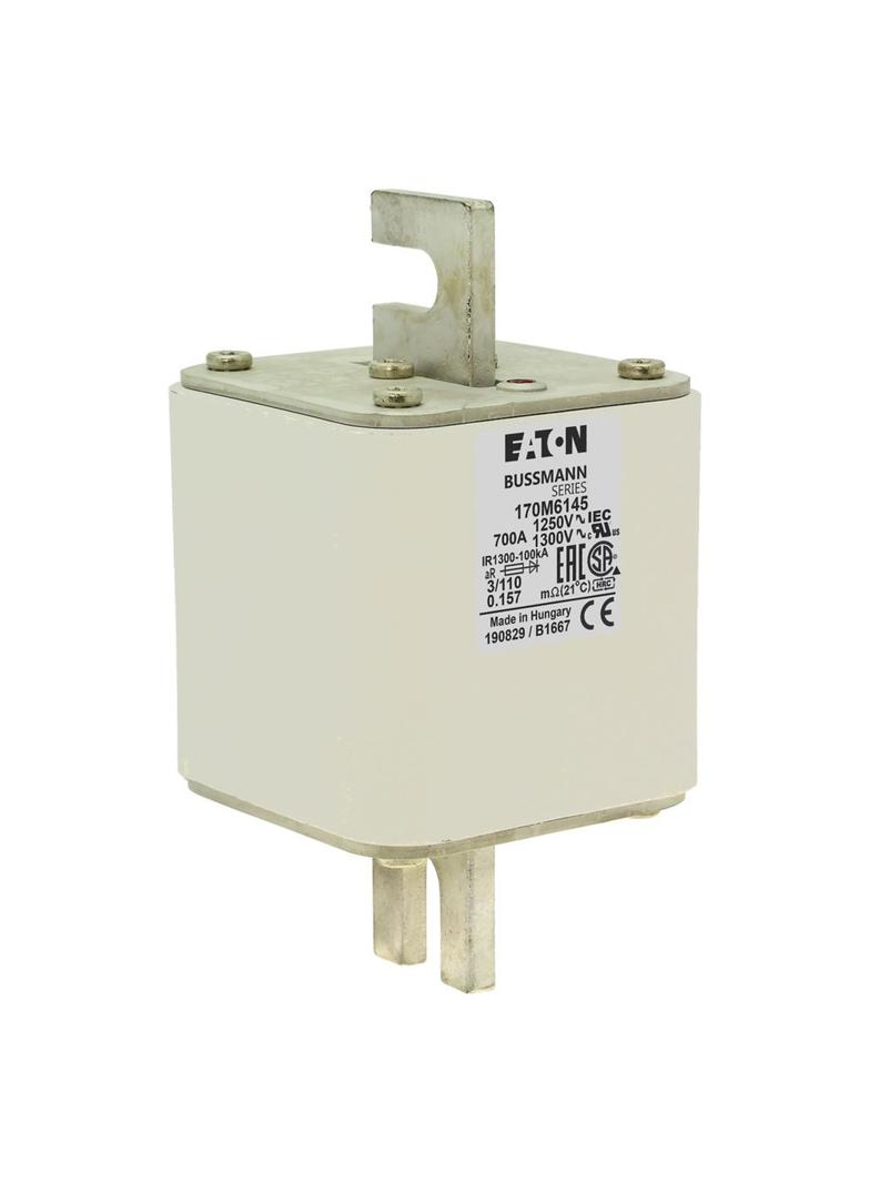 700A 1250V 3/110 aR INDICATOR FUSE Wkładka szybka 700A AC 1250V rozmiar 3 76x90x139 mm aR D 170M6145